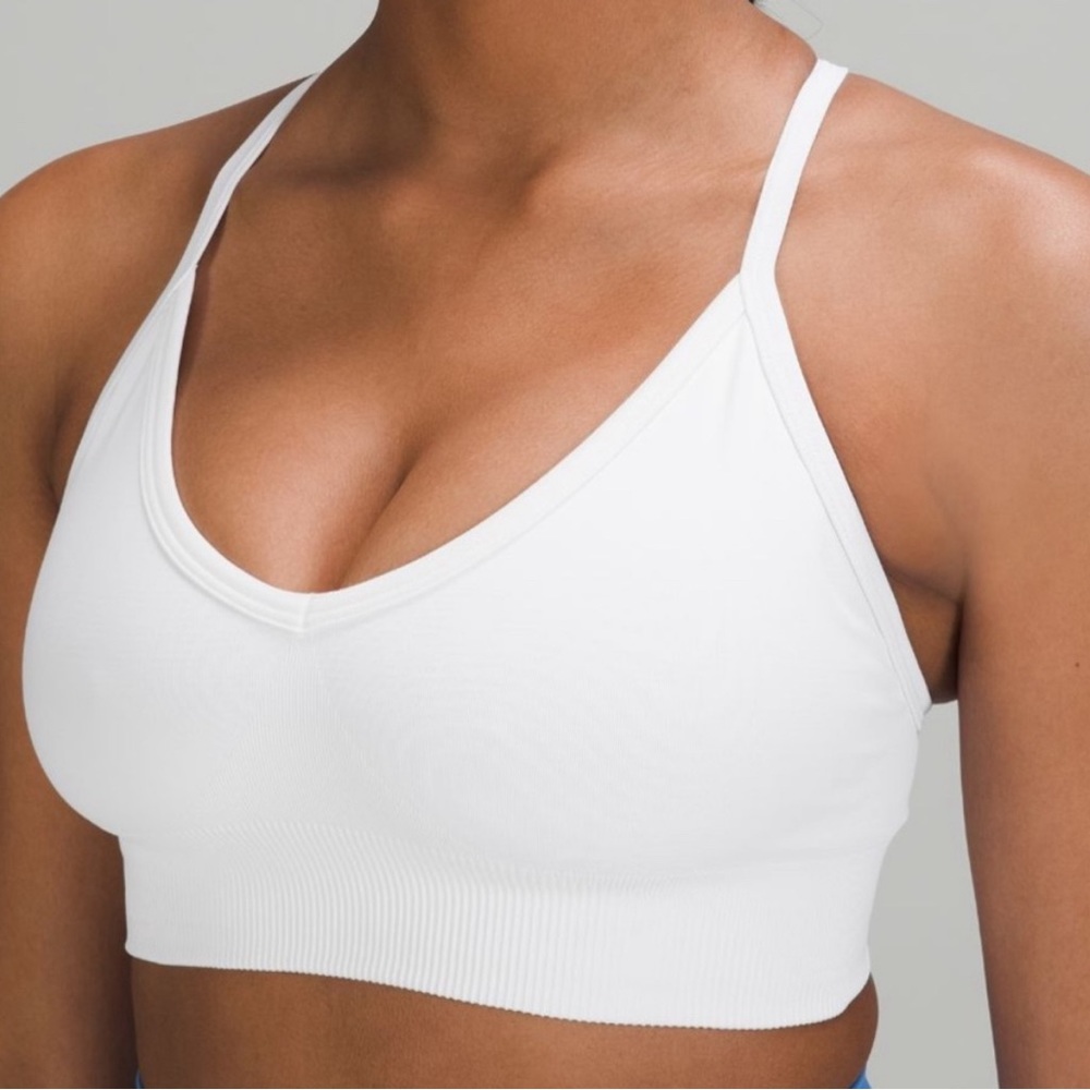 Lululemon ebb to street sports bra white